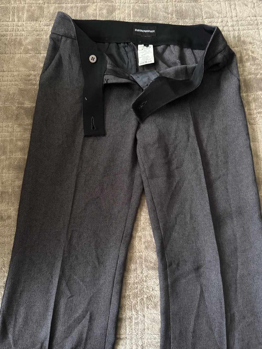 Emporio Armani Women's Gray Tailored Dress Pants